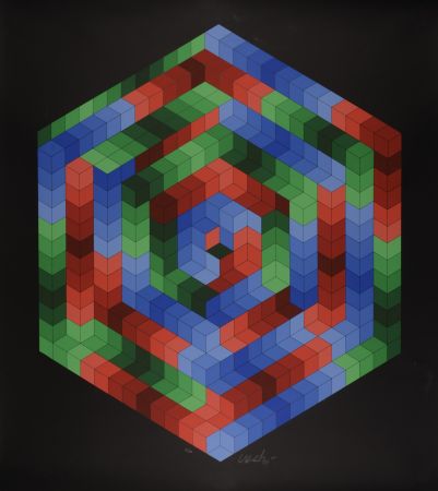 Сериграфия Vasarely - Tsiga, 1973 - Hand-signed