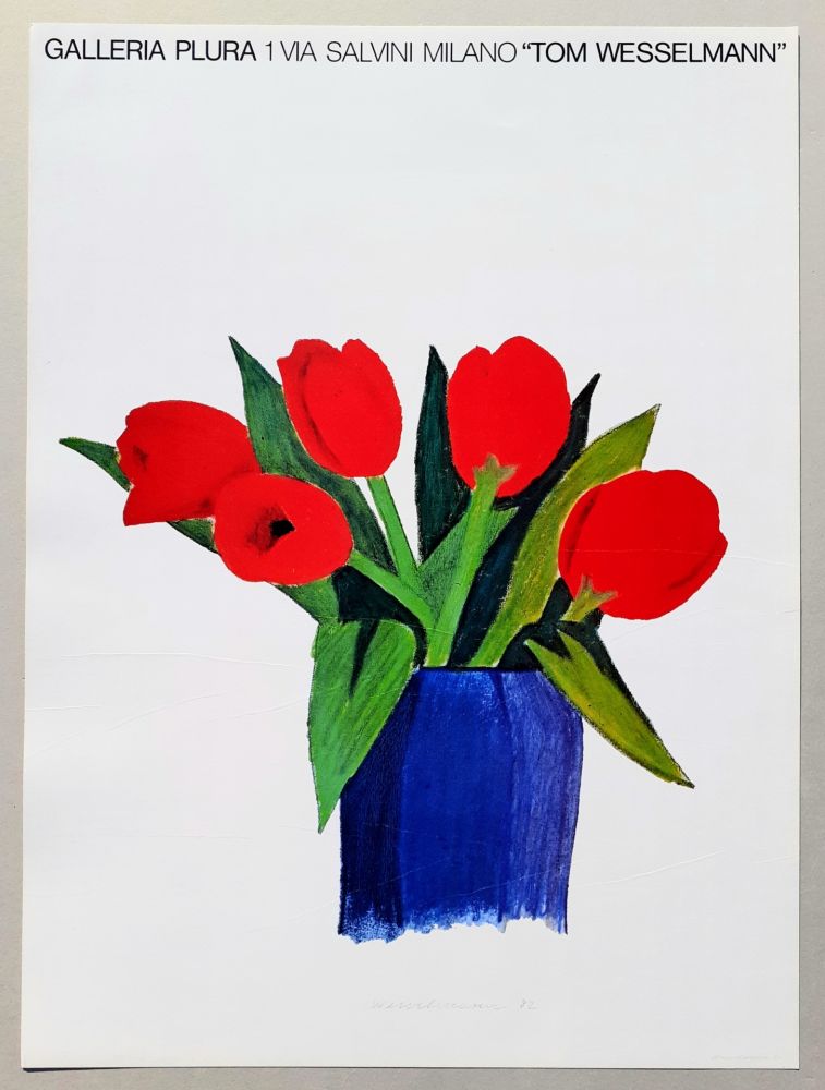 Литография Wesselmann - Tulips in a vase