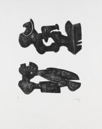 Литография Moore - Two black forms