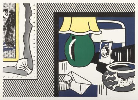 Многоэкземплярное Произведение Lichtenstein - Two Paintings: Green Lamp, from Painting Series