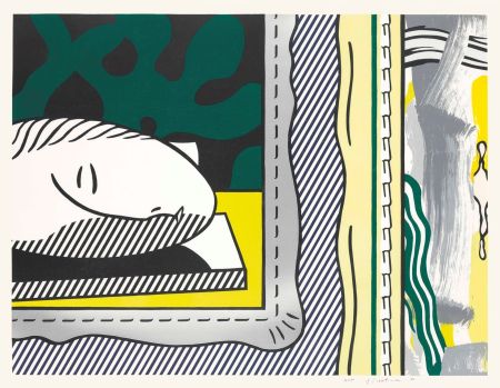 Гравюра На Дереве Lichtenstein - Two Paintings: Sleeping Muse