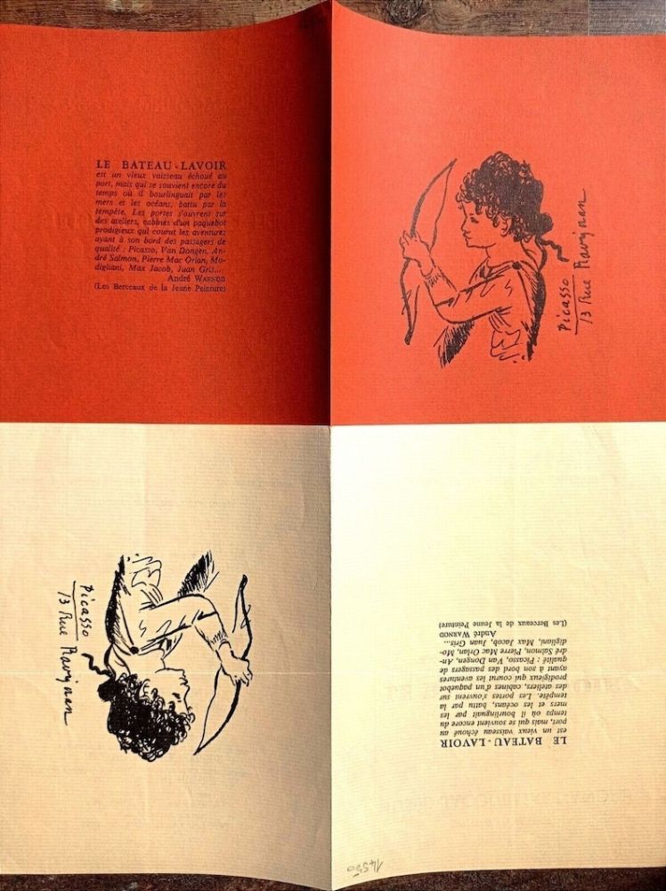 Нет Никаких Технических Picasso - Two Rare Lithographs after drawings, 2 Rare Invitations on vellum paper with filigran, 70's