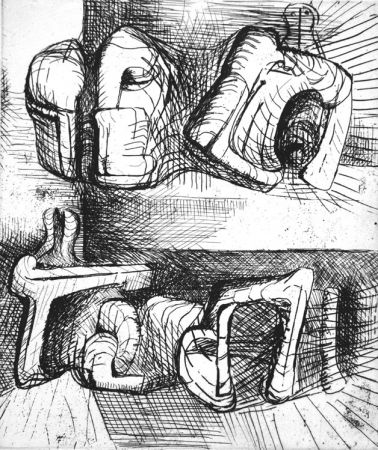 Офорт Moore - Two reclining figure