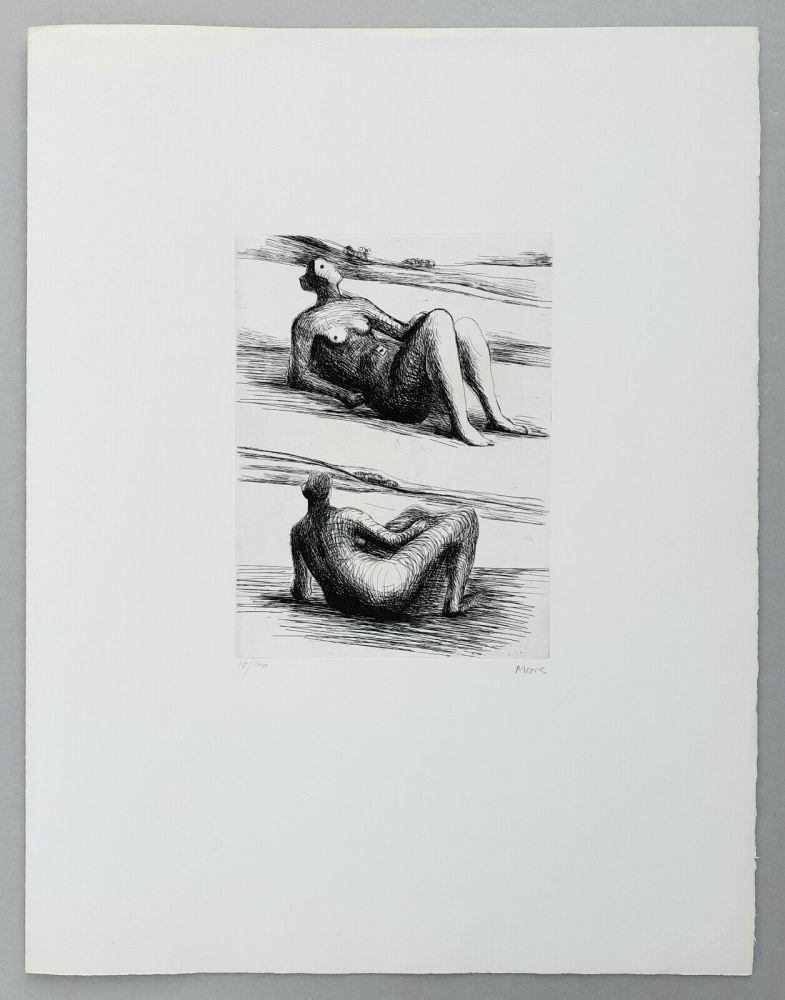 Гравюра Moore - Two reclining figures