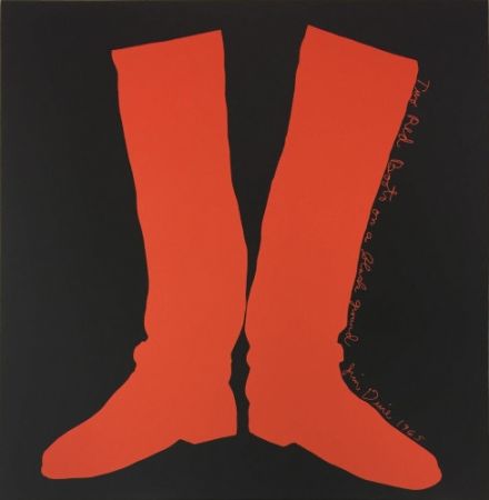 Многоэкземплярное Произведение Dine - Two Red Boots on a Black Ground,