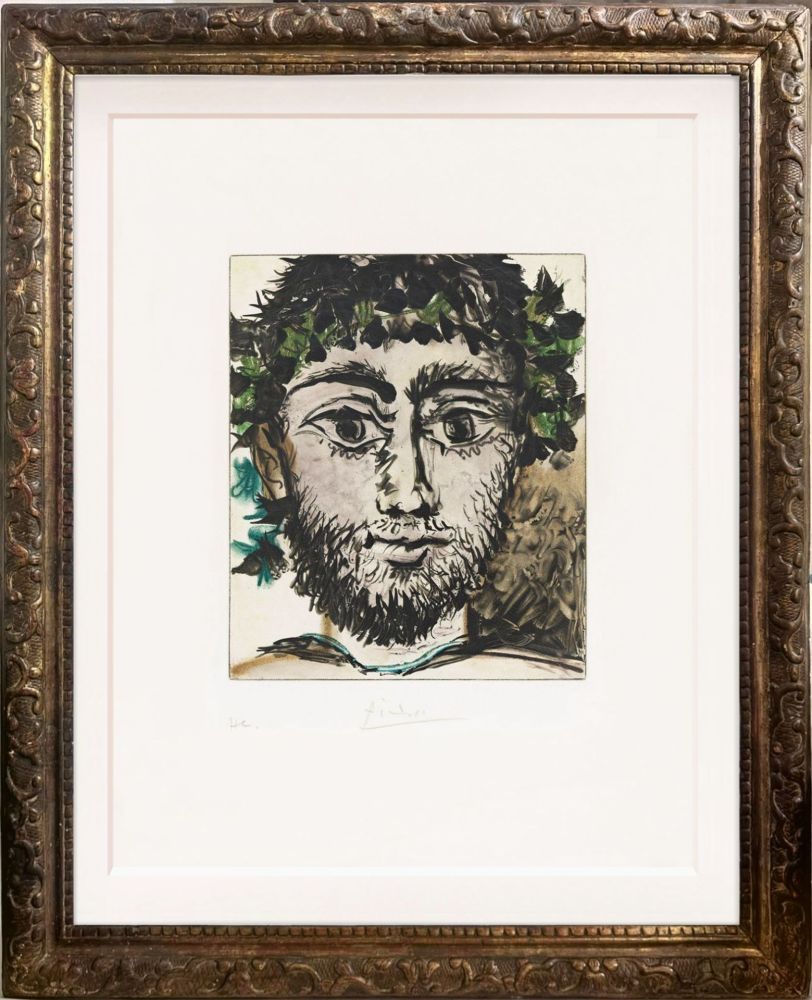 Акватинта Picasso - Tête de faune (after)