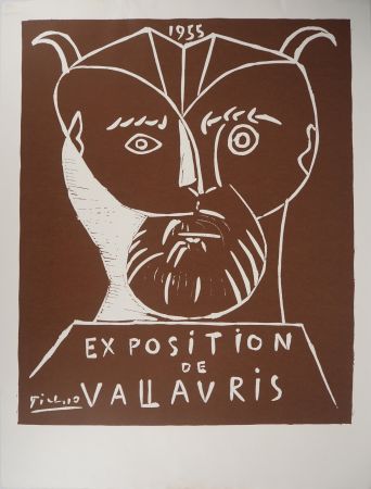 Линогравюра Picasso - Tête de Faune, Vallauris 1955