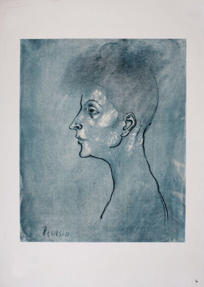 Литография Picasso (After) - Tête de femme, 1946