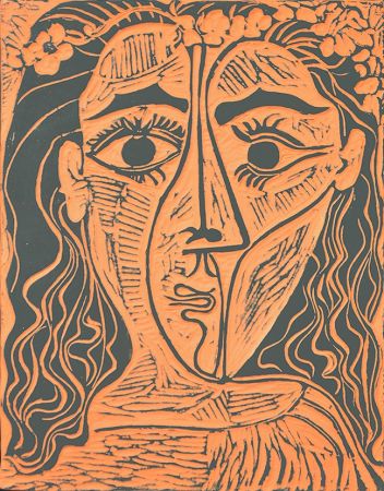 Керамика Picasso - Tête de femme à la couronne de fleurs (Woman’s Head with Crown of Flowers), 1964
