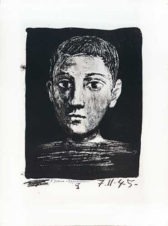 Литография Picasso - Tête de jeune garçon