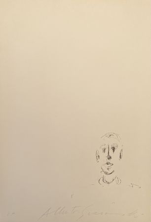 Литография Giacometti - Tête d'homme