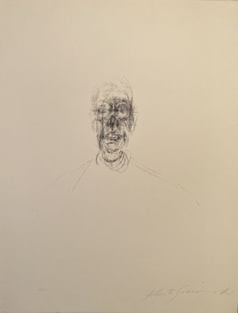 Литография Giacometti - Tête d'homme III