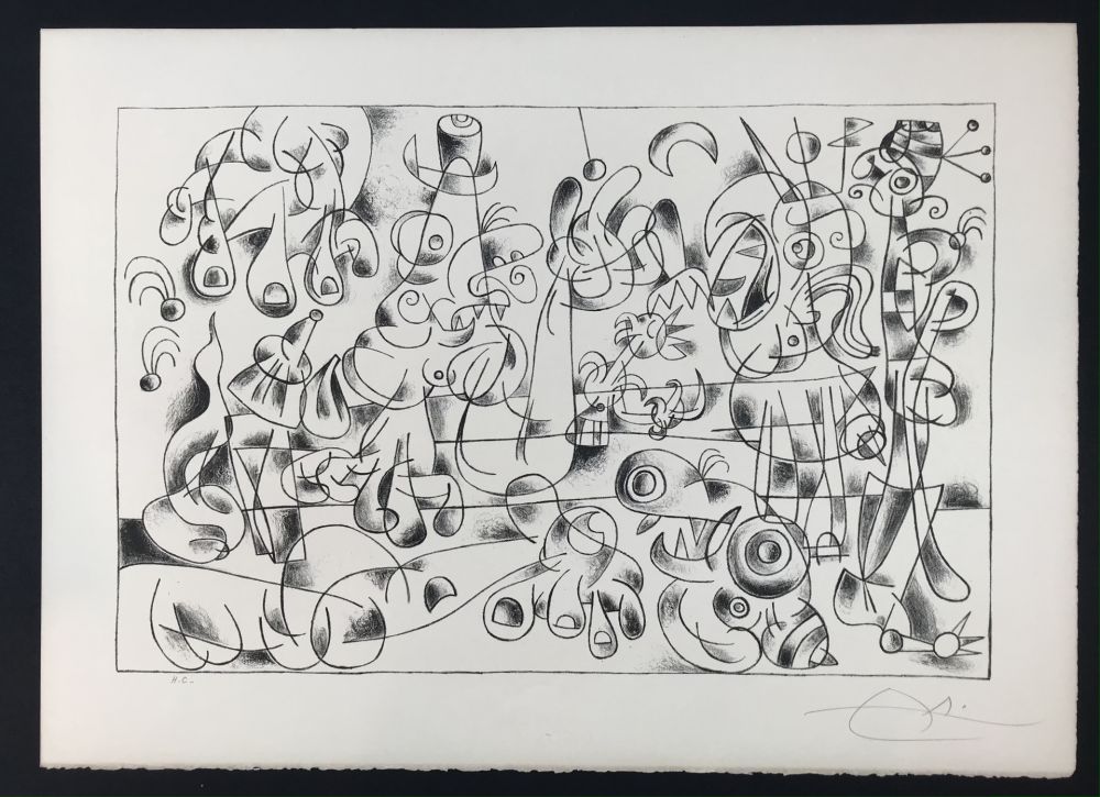 Литография Miró -  Ubu Roi (King Ubu ) from 'Suites por Ubu Roi'