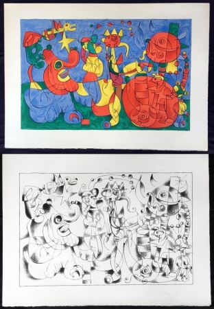 Литография Miró - UBU ROI : Suites en couleurs et en noir (26 lithographies à grandes marges) 1966.