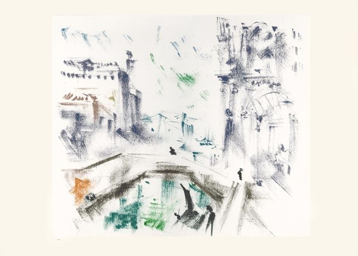 Литография Masson - Un campo le matin (Voyage à Venise)