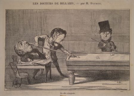 Литография Daumier - Un effet rétrograde 