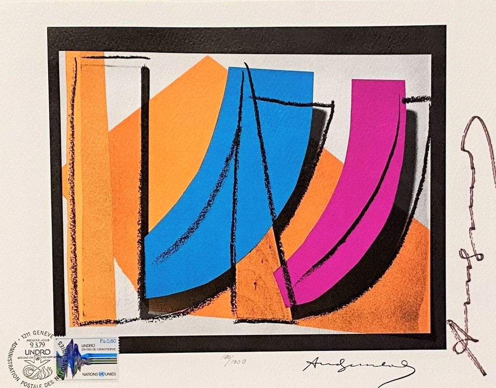 Литография Warhol - UN Stamp