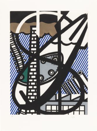 Офорт И Аквитанта Lichtenstein - Une Fenêtre ouverte sur Chicago
