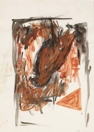 Нет Никаких Технических Baselitz - Untitled 1979 is a charcoal, India ink and gouache on paper by Georg Baselitz
