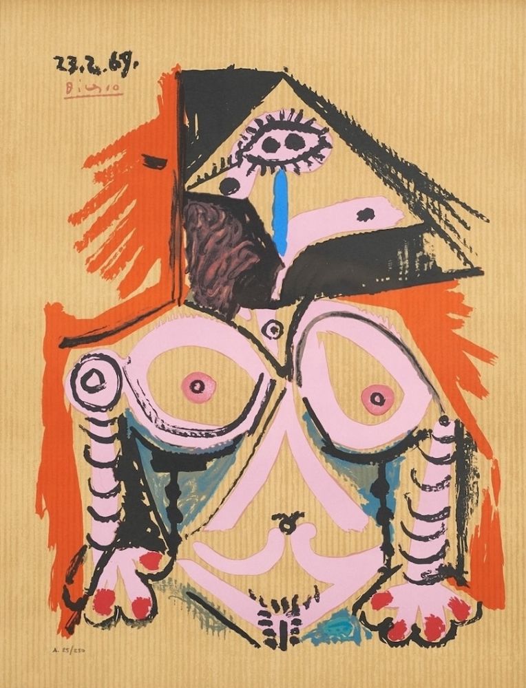 Литография Picasso - Untitled (23.2.69)