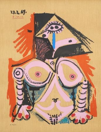 Литография Picasso - Untitled (23.2.69)