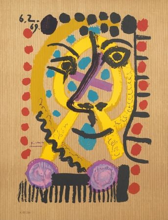 Литография Picasso - Untitled (6.2.69)