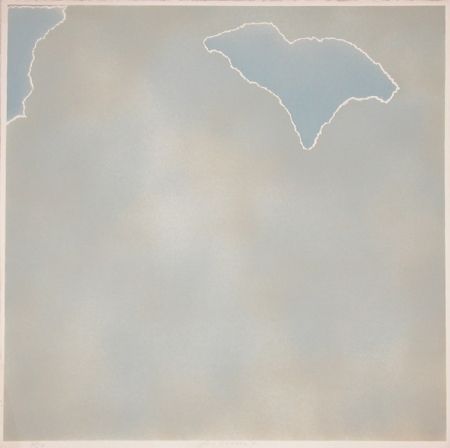 Литография Goode - Untitled (blue paper clouds)