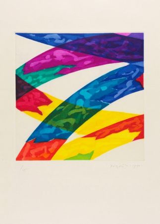 Гравюра Dorazio - Untitled (Chromatic Ribbons)