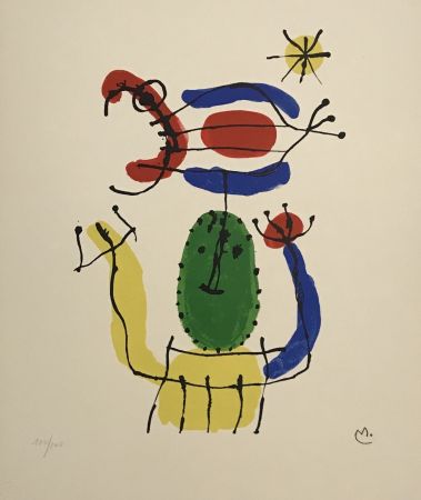 Литография Miró - Untitled (Green Head)