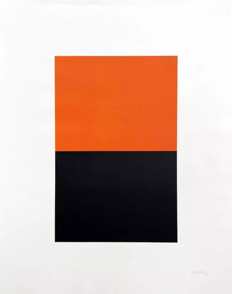 Литография Kelly - Untitled (Orange/Black)