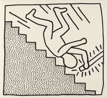 Сериграфия Haring - Untitled (Plate 16) from The Blueprint Drawings