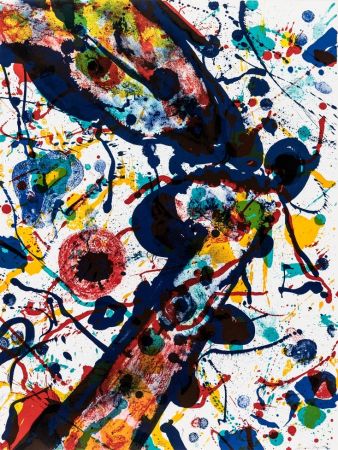 Литография Francis - Untitled (Poèmes dans le ciel) L 269