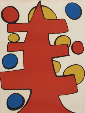 Литография Calder - Untitled (Red Tree)