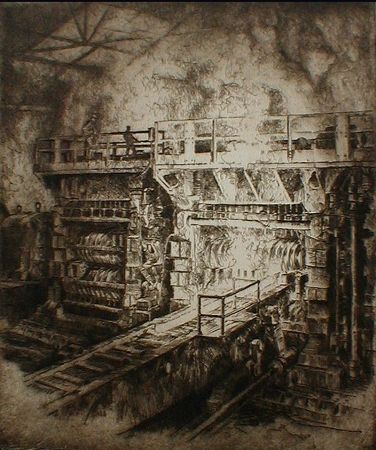 Офорт Kuhler - Untitled (steel mill)