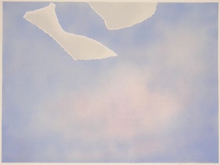 Литография Goode - Untitled (white paper clouds)
