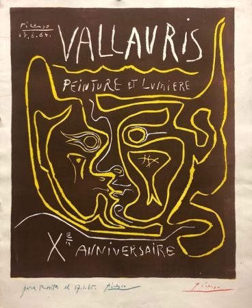 Линогравюра Picasso - Vallauris. Peinture et lumière X Anniversaire