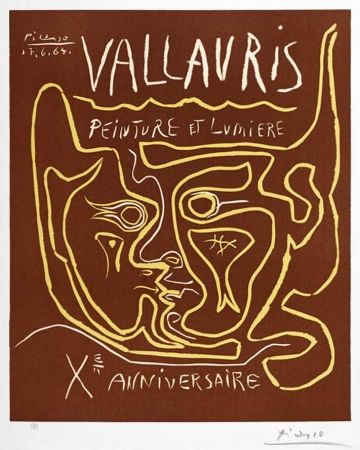 Линогравюра Picasso - Vallauris Peinture et Lumière, Xᵉ Anniversaire (Vallauris Painting and Light, Tenth Anniversary), 1964