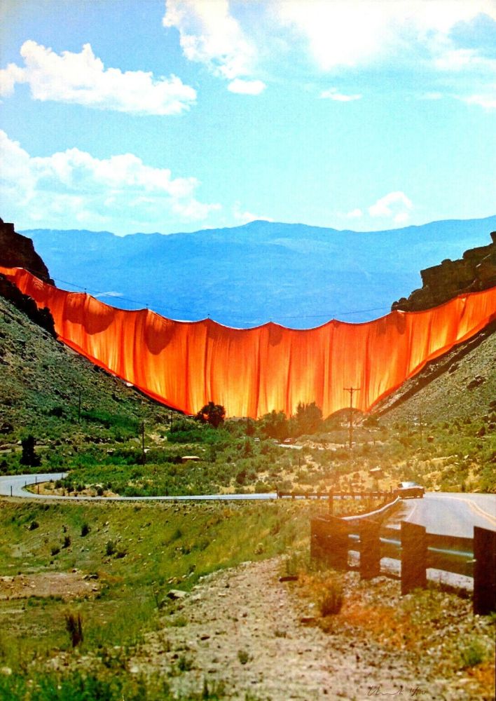 Гашение Christo - Valley curtain, Rifle - Colorado 1-4