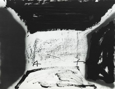 Литография Tàpies - Variation/thème musical 16 