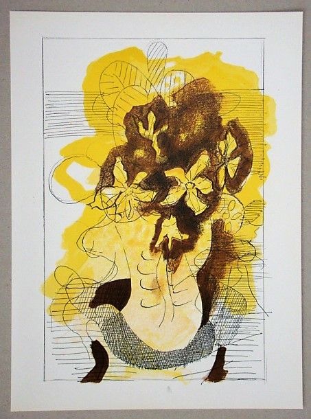 Литография Braque (After) - Vase jaune