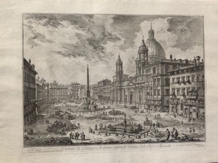 Офорт Piranesi - Veduta di Piazza Navona sopra le rovine del circo atonale