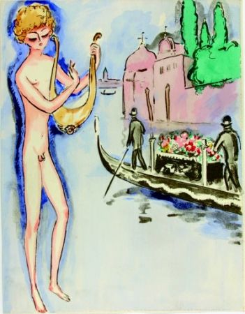 Трафарет Van Dongen - Venise- Boy with harp