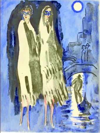 Трафарет Van Dongen - Venise- Two Woman at night