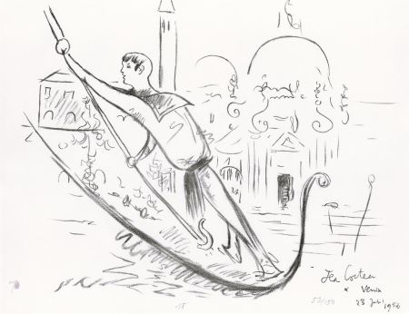 Литография Cocteau - Venise (La Salute)