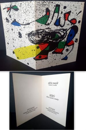 Литография Miró - Vernissage Miró Dibuixos, Gouaches, Monotips Galeria Maeght 