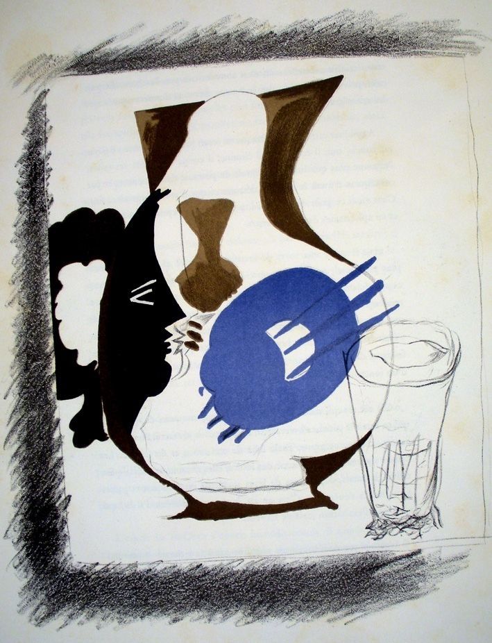 Литография Braque - Verre et pichet