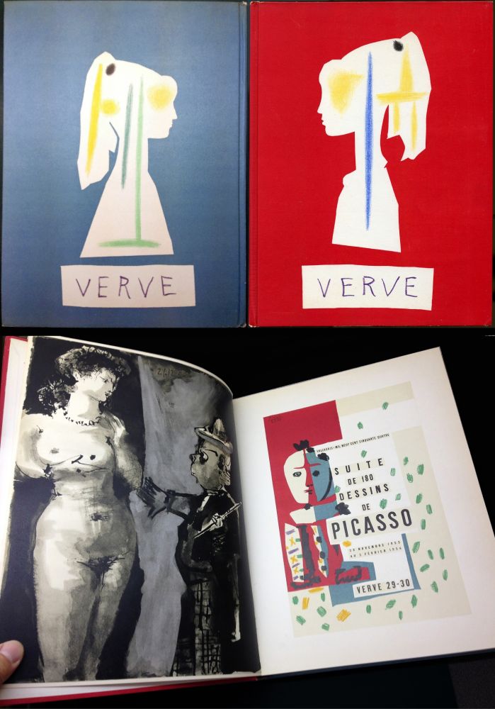 Иллюстрированная Книга Picasso - VERVE N° 29-30. Suite de 180 dessins de Picasso (The Human Comedy. 1954)