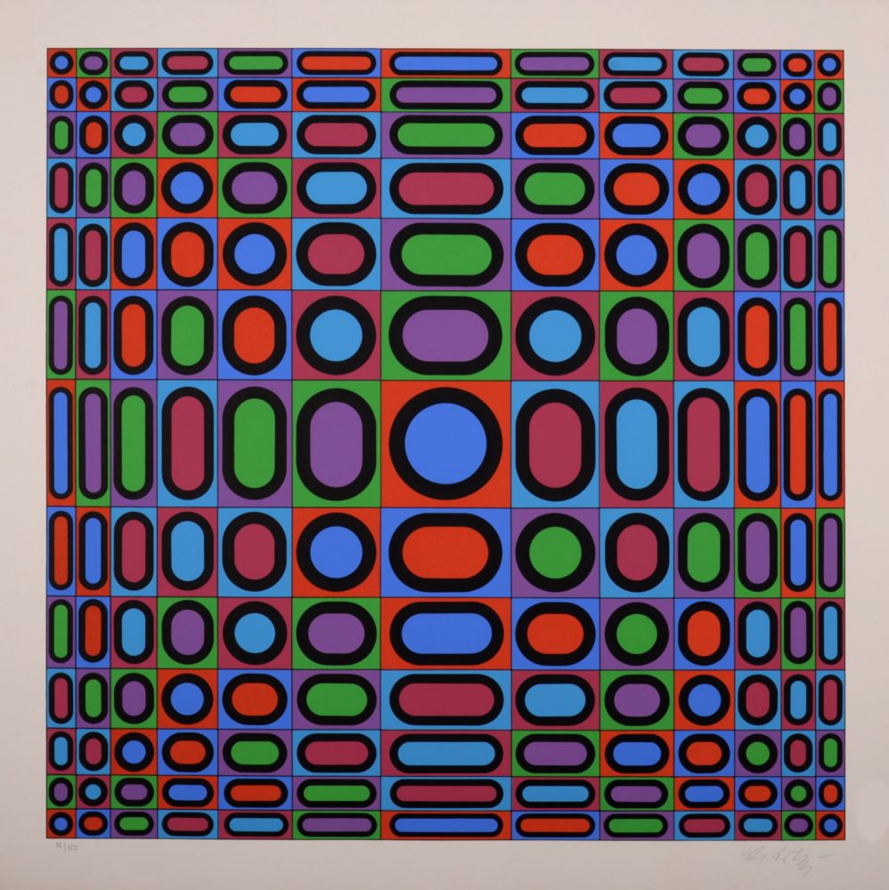 Литография Vasarely - Victor Vasarely (1906-1997) - Reflets a, 1978 - Hand-signed & numbered!