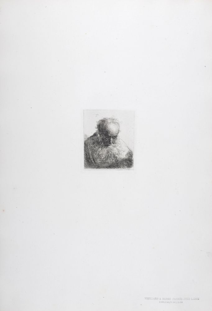 Фототипия Rembrandt - Vieillard a barbe carrée fort large