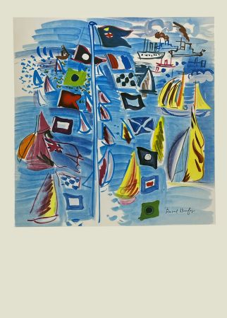 Литография Dufy - VILLE DE HONFLEUR - HOMMAGE A RAOUL DUFY 1954